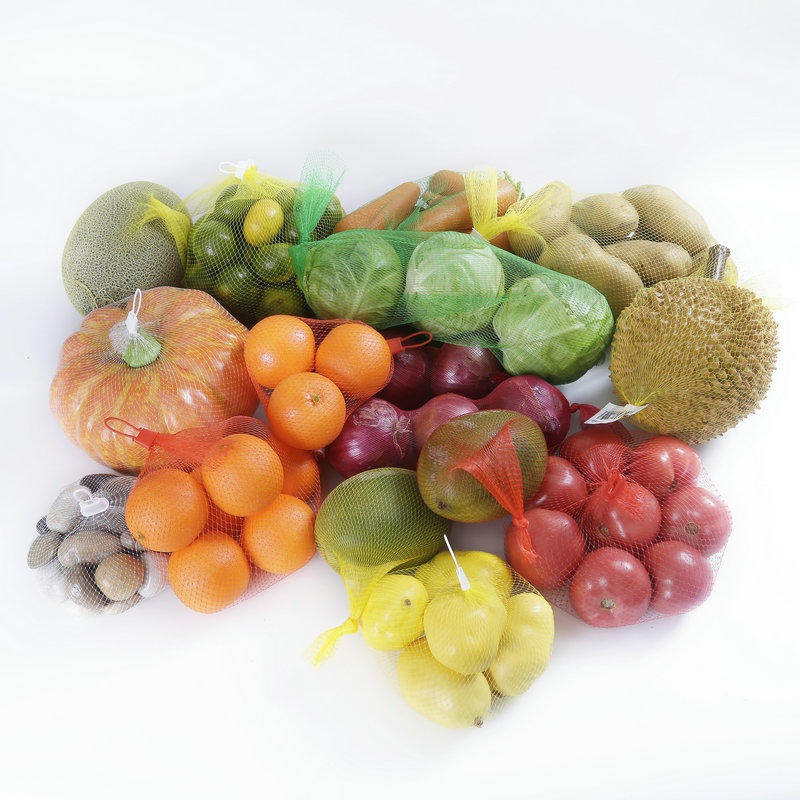 Malha de saco de rede de embalagem de plástico é usada para embalagem de frutas
