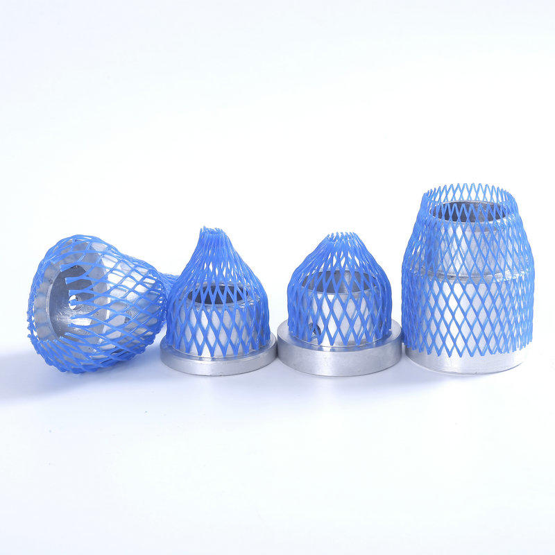 Tubo de proteção de peças de metal durável azul PE malha de plástico manga malha
