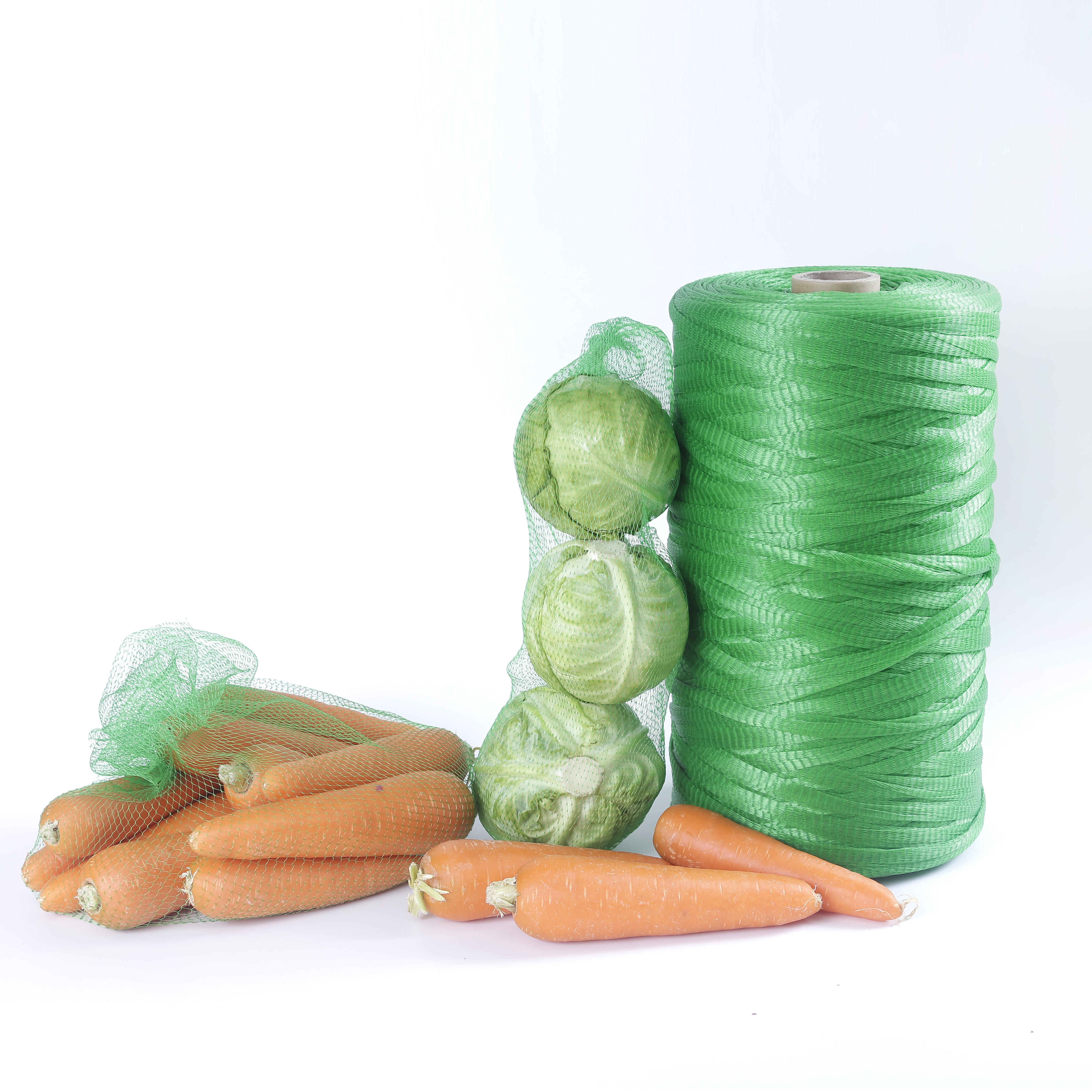 Mangas de malha HDPE Saco de malha tubular de PP Rolo de rede para embalagem de vegetais