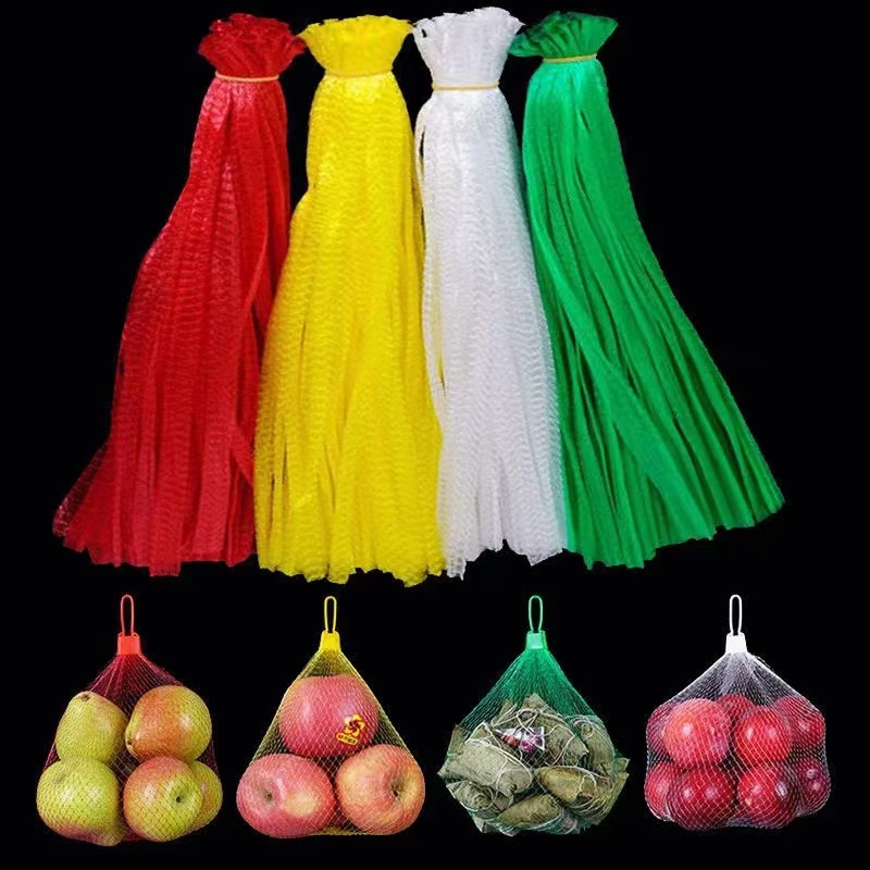 Sacos de rede de malha de supermercado de alta qualidade para vegetais e frutas sacos de rede reutilizáveis ​​para vegetais de frutas